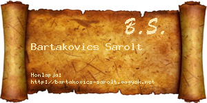 Bartakovics Sarolt névjegykártya